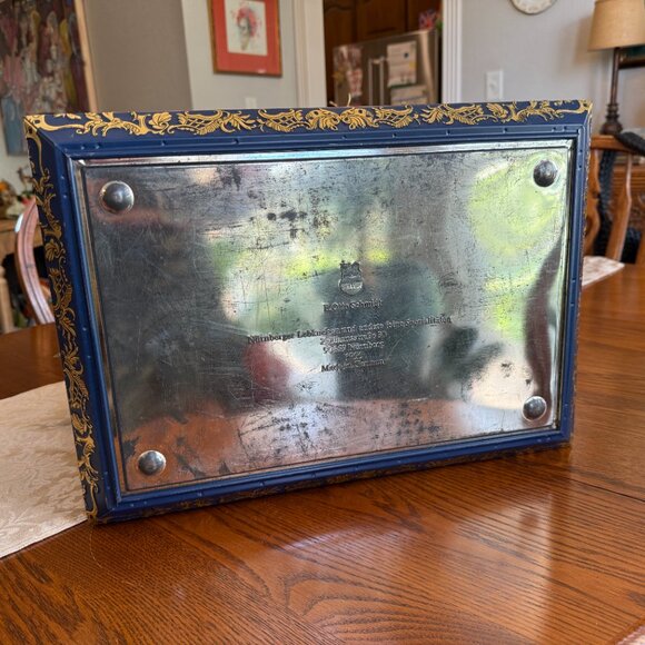 Large Vintage E. Otto Schmidt Cookie Tin Made in Germany - Picture 13 of 15